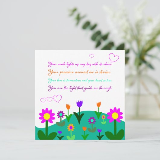 母の日の詩と繁栄した丘 カード (スタンド正面)