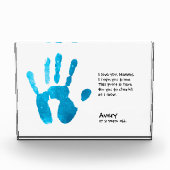 母の日の詩の記念の子の贈り物ハンドプリント フォトブロック (正面)