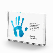 母の日の詩の記念の子の贈り物ハンドプリント フォトブロック (右)