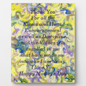 母の日の詩の額 フォトプラーク (正面)