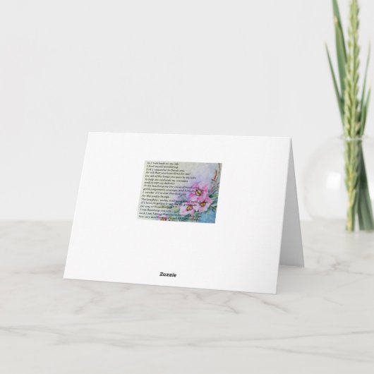 母の日の詩 カード (裏面)