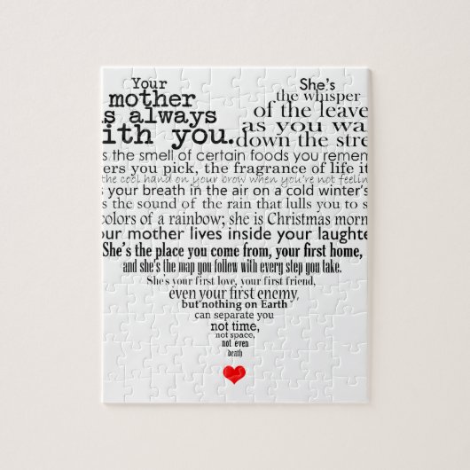 母の日の詩 ジグソーパズル (縦)