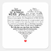 母の日の詩 スクエアシール (正面)