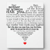 母の日の詩 フォトプラーク (正面)