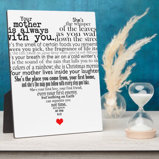 母の日の詩 フォトプラーク (側面)