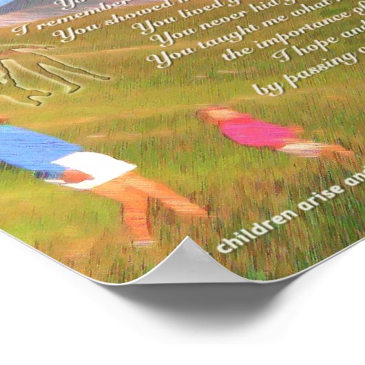 母の日の詩 ポスター (角)