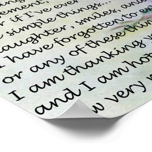 母の日の詩 ポスター (角)