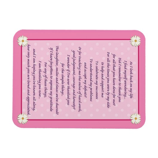 母の日の詩 マグネット (横)