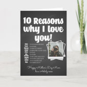 母の日の誕生日が好きな10の理由 カード (正面)