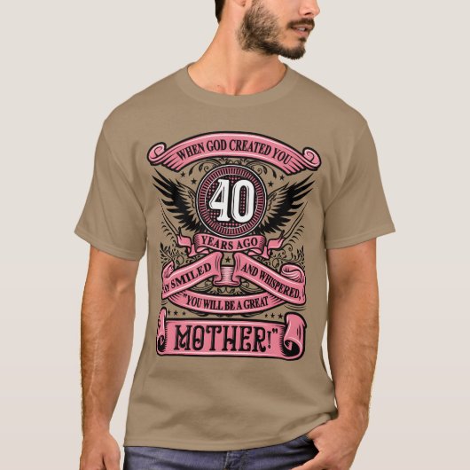 母の日の誕生日40男の子 Tシャツ (正面)