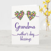 母の日の誠実な花が咲くカード カード (黄色い花)