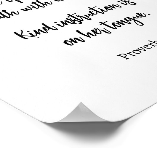 母の日の諺聖なる書物、 経典フローラ水色 ポスター (角)