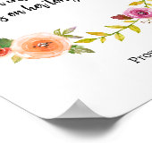 母の日の諺聖なる書物、 経典花水色 ポスター (角)