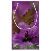 母の日の諺31キリスト教の紫のフローラ スモールペーパーバッグ (裏面)