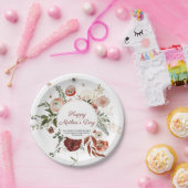 母の日の諺31:25赤面ピンクフローラ ペーパープレート (パーティー)