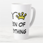 母の日の贈おもしろいり物の女王 カフェラテマグ (右アングル)