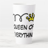 母の日の贈おもしろいり物の女王 カフェラテマグ (正面)