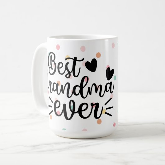 母の日の贈り最高の物おばあちゃん コーヒーマグカップ (正面左)