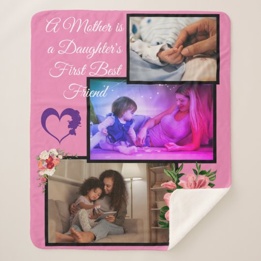 母の日の贈り物からドーターシェルパ毛布 シェルパブランケット (正面)
