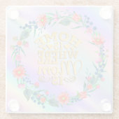 母の日の贈り物が母の家 ガラスコースター (裏面)