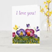 母の日の贈り物が美しい カード (黄色い花)