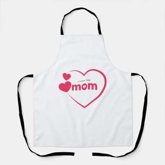 母の日の贈り物である母を愛してる エプロン (正面)