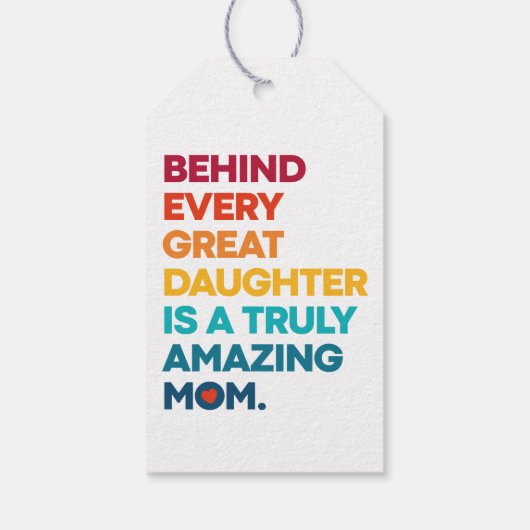 母の日の贈り物のかわいいデザイン表現文字 ギフトタグ (裏面)