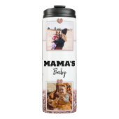 母の日の贈り物のための母の写真バラカスタム金ゴールド タンブラー (正面)