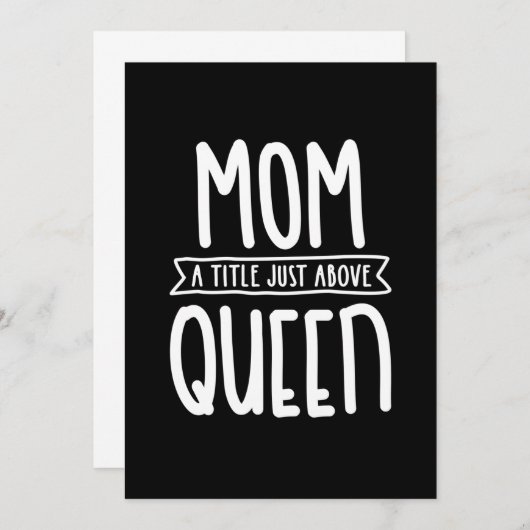 母の日の贈り物の上のタイトルを母に 招待状 (正面/裏面)