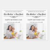 母の日の贈り物の新聞フラワーブーケ ラッピングペーパーシート (正面2)