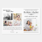 母の日の贈り物の新聞フラワーブーケ ラッピングペーパーシート (正面)