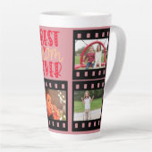 母の日の贈り物の最高のアイディア母は常に埃っぽいピンク カフェラテマグ (右アングル)