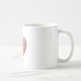 母の日の贈り物の花素晴らしハート コーヒーマグカップ