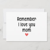 母の日の贈り物を愛する思いおもしろい出 招待状 (正面)