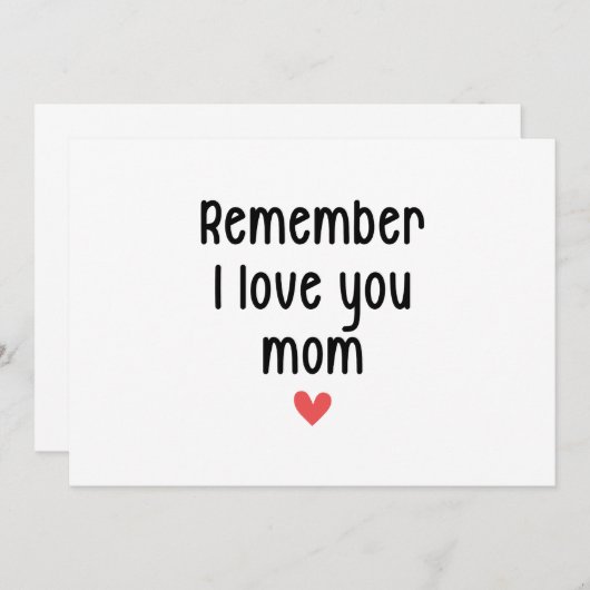 母の日の贈り物を愛する思いおもしろい出 招待状 (正面/裏面)