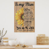 母の日の贈り物を私の母に愛する ポスター (キッチン)