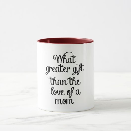 母の日の贈り物コーヒーマグの可愛い愛 マグカップ (中央)