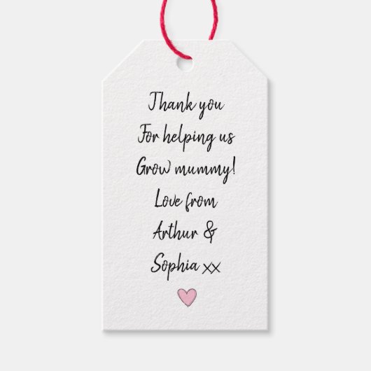 母の日の贈り物ツートーン ギフトタグ (正面)