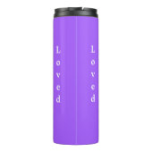 母の日の贈り物パーソナライズされた名かわいい紫 タンブラー (裏面)