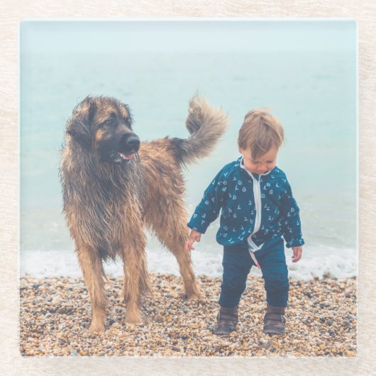 母の日の贈り物フォトグラスコパーソナライズされたースター ガラスコースター (正面)