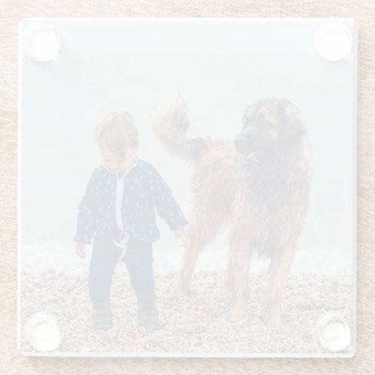 母の日の贈り物フォトグラスコパーソナライズされたースター ガラスコースター (裏面)