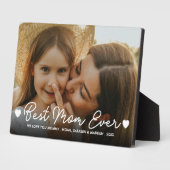 母の日の贈り物ママのフルフォトマ最高のーは今まで フォトプラーク (側面)