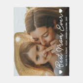 母の日の贈り物ママのフルフォトマ最高のーマ フリースブランケット (正面)