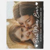 母の日の贈り物ママのフルフォトマ最高のーマ フリースブランケット (正面)