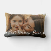 母の日の贈り物ママのフルフォトマ最高のーマ ランバークッション (正面)