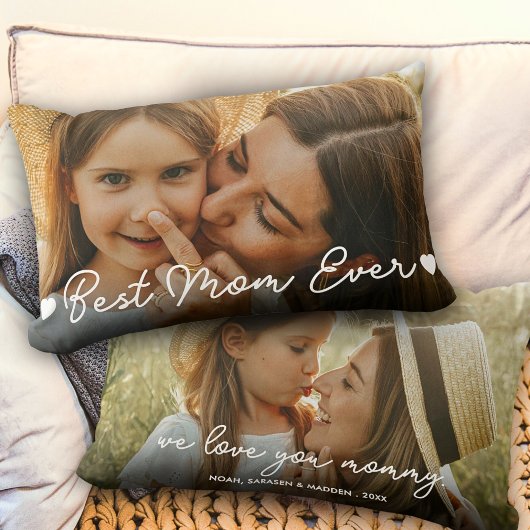 母の日の贈り物ママのフルフォトマ最高のーマ ランバークッション