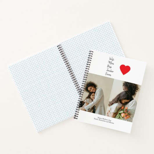 母の日の贈り物ママ、ボス、先生- ノートブック (内部)