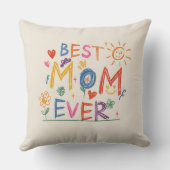 母の日の贈り物，お母最高のさん今まで クッション (裏面)