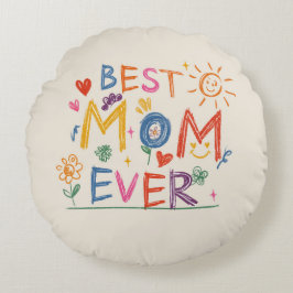 母の日の贈り物，お母最高のさん今まで ラウンドクッション