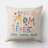 母の日の贈り物，カスタム最高の母ママ クッション (正面)